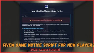 FiveM Join Screen with Game Notice & Agreement | Must-Have for RP Servers | 2025