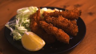 【飯テロASMR】深夜にエビフライとタルタルソースを思う存分 作って食べる