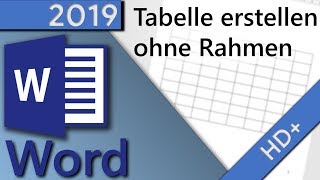 Word Tabelle erstellen ohne Rahmen / Rahmen entfernen in 1 MINUTE (HD 2019)