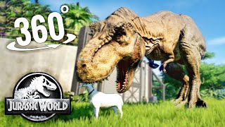 360 video Jurassic Park VR T-Rex Dinosaur Eats | Jurassic World Evolution JWE