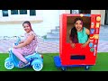 شفا تبيع في ماكينة الحلويات 2 !! 2 Shfa vending machine kids toy story