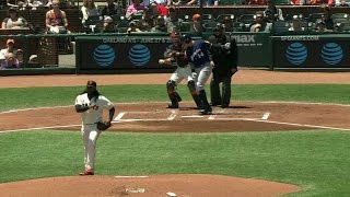 MIL@SF: Cueto fans Perez with a quick-pitch