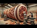 Carving A Giant Redwood Tree Using Dangerous Engineering Skills // By DT Woodworking