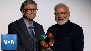 Indian PM Narendra Modi Receives Gates Foundation Award in New York