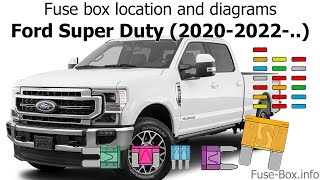 Fuse box location and diagrams: Ford Super Duty (2020-2022)