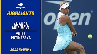 Amanda Anisimova vs. Yulia Putintseva Highlights | 2022 US Open Round 1
