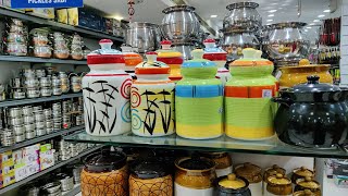 Kitchen Stainless steel idly pathiram containers Kadai set Oil Bottle Corner Racks Bharatham stores