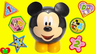 LEARN Shapes and Colors with Mickey Mouse Shape Sorter
