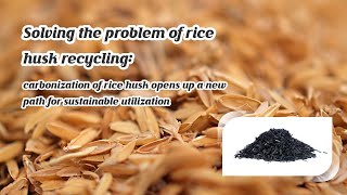 Carbonization of rice husk opens up a new path for sustainable utilization.