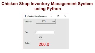 Chicken Shop Inventory Management System using Python