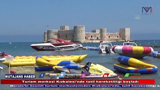 Mersin'in turizm merkezi Kızkalesi'nde tatil hareketliliği başladı