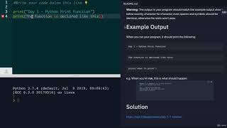 [Interactive Coding Exercise] Printing