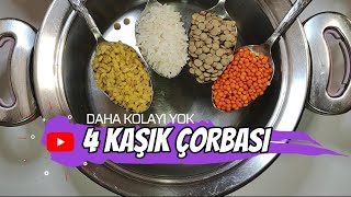 📣 En Kolay Çorba Tarifi Bulundu - 4 Kaşık Çorbası Tarifi - Dört Kaşık Çorbası, Pratik Çorba