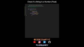 Check If a String Is a Float Number in Python | Python Examples | Python Coding Tutorial | Interview