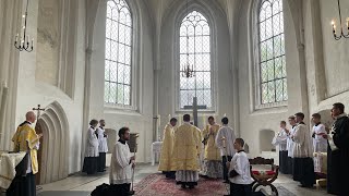 Pontifical mass in Ystad, Sweden, on the feast day of St Brigid