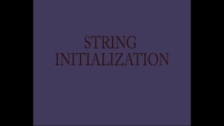 Part 47 - C Programming Tutorial - String Initialization