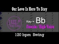 Our Love Is Here To Stay - with Intro + Lyrics in Bb (Female) - Jazz Sing-Along