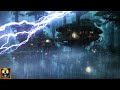 Violent Thunderstorm Sounds with Heavy Rain, Loud Thunder and Lightning Atmosphere for Sleeping