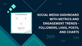 Build a Social Media Dashboard Using HTML, CSS & JavaScript | Step-by-Step Tutorial 🚀📊