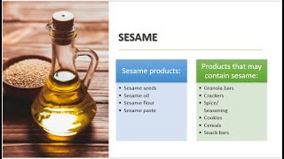 The 9th big allergen: Sesame │ The Big 9 Major Allergens in the US │ Food Safety
