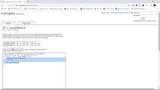 AP-1 (wordsWithout) Java Tutorial || Codingbat.com