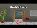 Double Iron Doors Using One Button | Minecraft java and bedrock | Redstone Build Hacks (EASY)