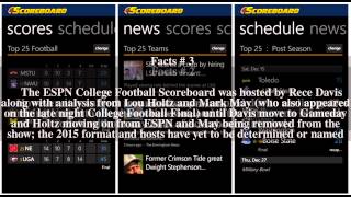 College Football Scoreboard Top # 5 Facts