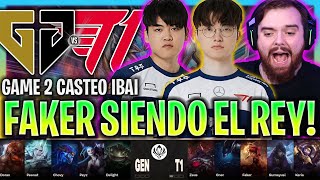 IBAI SABE QUE FAKER SIGUE SIENDO EL REY! | T1 vs GEN GAME 2 MSI FASE FINAL 2023 LVP ESPAÑOL