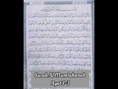 Surat Al Mumtahanah Ayat 1-3 | Nur Aida - YouTube