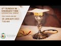 English Mass | 4th Sunday in Ordinary Time | 29 January 2023