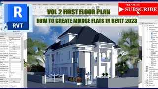 HOW TO CREATE MIXUSED FLATS IN REVIT 2023 VOL 2 FIRST FLOOR PLAN