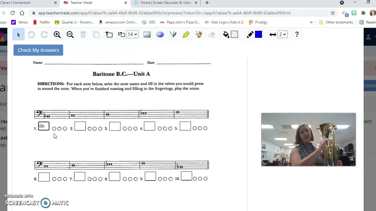 BC Baritone Fingering Chart Tutorial - Unit A - YouTube