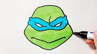 How to Draw Leonardo From the Teenage Mutant Ninja Turtles