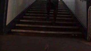 Up the steps