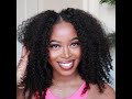 Nadula Kinky Curly V Part Human Hair Wigs Coily Hair Wigs For Women No Leave Out