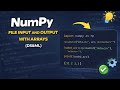 NumPy File Input and Output with Arrays 
