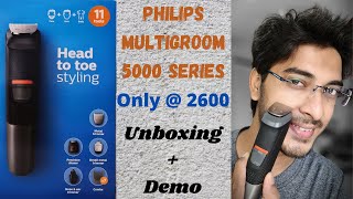 PHILIPS Trimmer 5000 Series Multigroom MG5730/15 || 11 Tools #philipstrimmer #5000seri #multigroom