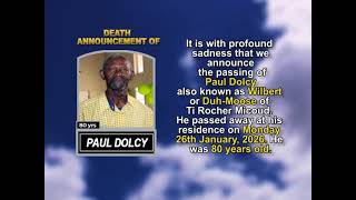 Paul Dolcy ~ Short Obituary