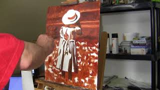Oil Painting Tutorial: Girl in Feild, How to paint an under-painting