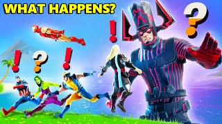What Happens if Boss Galactus Meets ALL MARVEL BOSSES in Fortnite Live Event (Ironman,Wolverine etc)