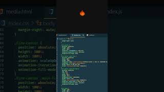 Easy Realistic CSS Fire Animations #shorts