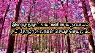 இறைத்தூதர் அவர்களின் வருகையும் நபி தோழர் அவர்கள் செய்த செயலும்..