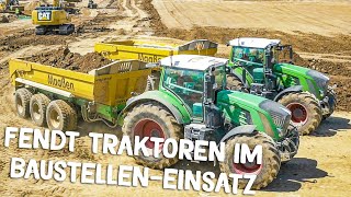 FENDT Tractors  working on contstruction site | Caterpillar excavator | Part 2