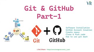 Git & Github Practice Session-1 | @vitechtalks | VITechTalks Git & Github Basics | Git install