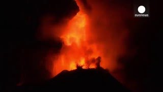 Etna Volcano Is Alive, Shoots Lava, Fire, Spreads Ashes!