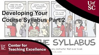 Developing Your Course Syllabus Part 2