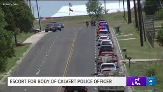 Body of Calvert officer escorted to Georgetown