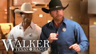 Walker, Texas Ranger | Trivette And Walker Fight In Warehouse (ft. Chuck Norris) | Wild Westerns