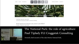 National Parks and the role of agriculture: Paul Tiplady