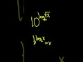 Simplify 10^(log(sqrt(x))) #shorts